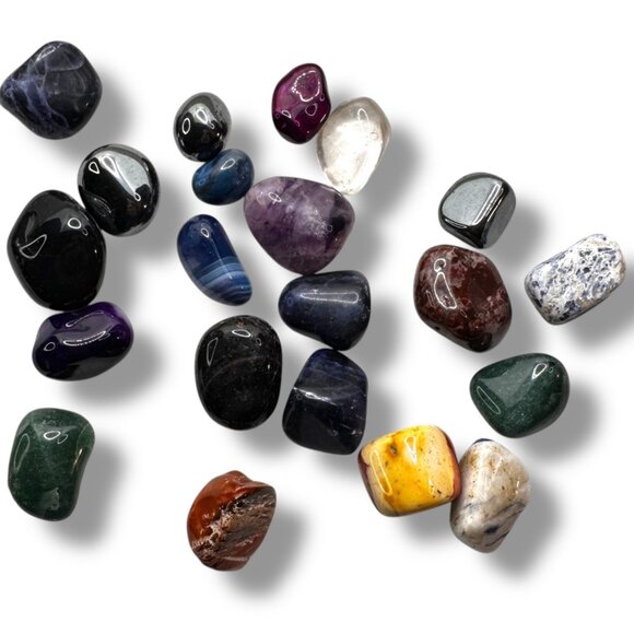 Tumbled Polished Gemstone Collection Healing Crystals Multicolor Mix  20 Pc Set - Picture 1 of 9